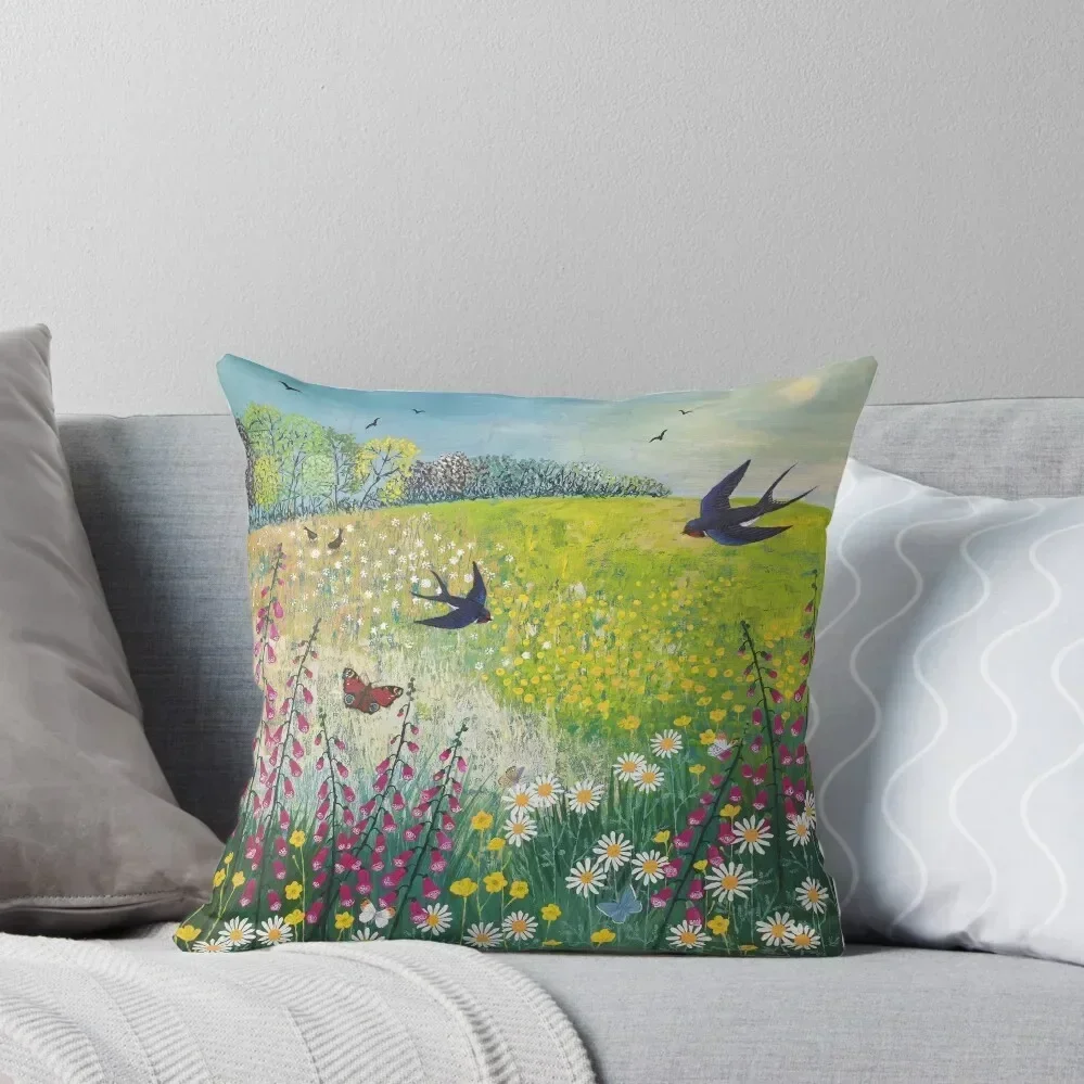 Butterflies and Swallows Throw Pillow Pillowcases For Pillows Sofa Covers Christmas Covers For Cushions Cushion Cover pillow