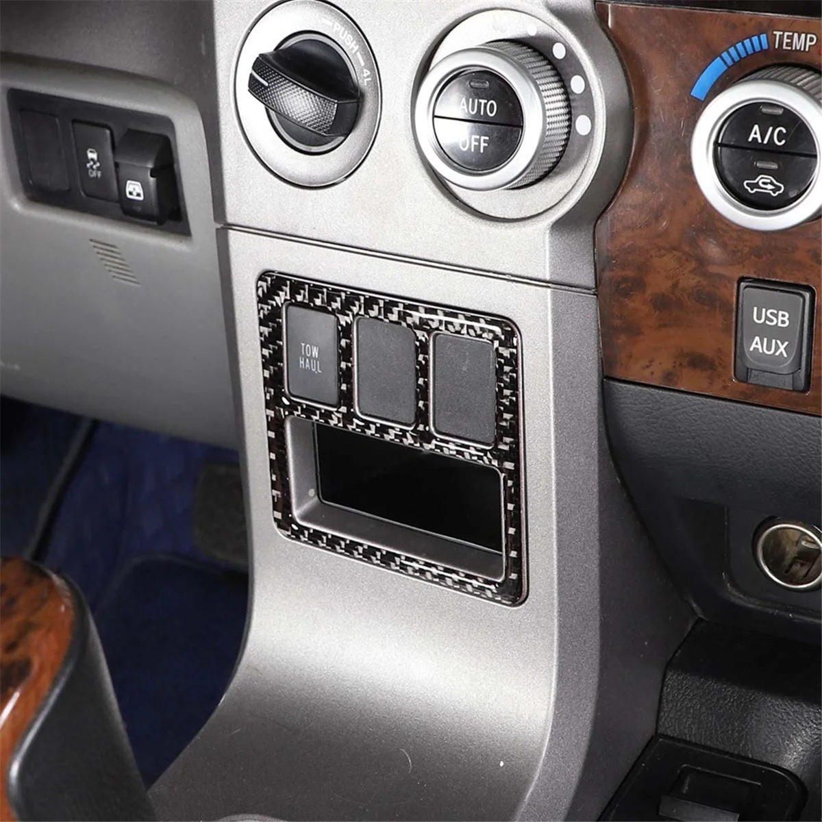 インテリアインテリアカーアクセサリー,インテリアトリムステッカー,LHD,ソフトカーボンファイバー,トヨタツンドラ2007-2013