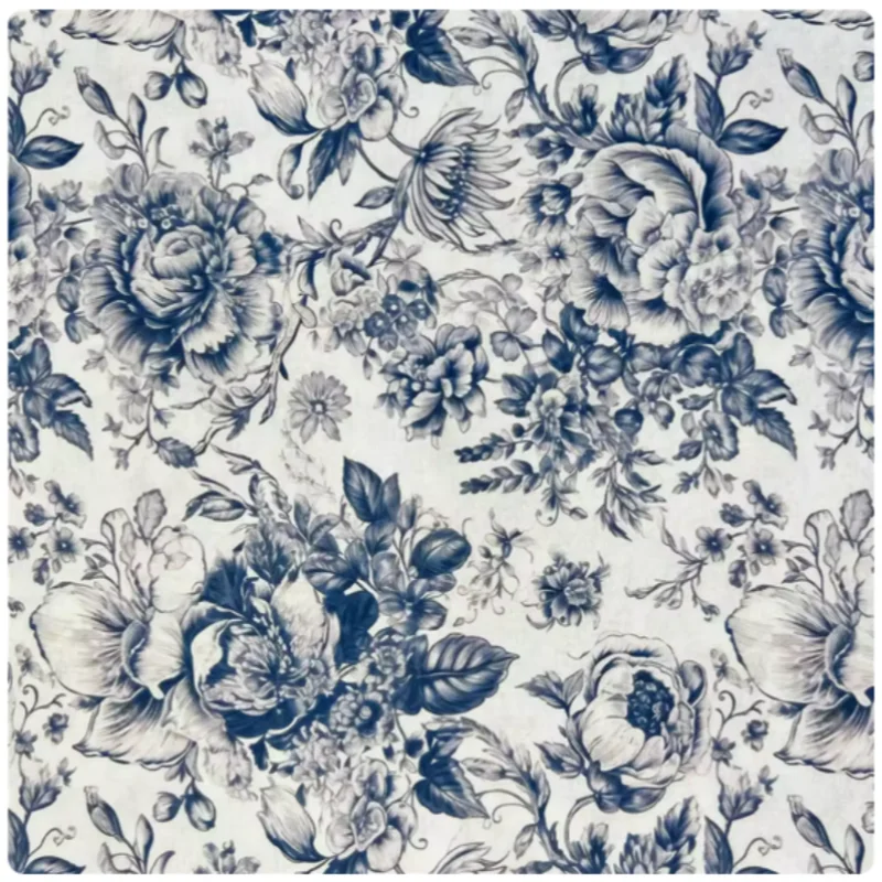 Vintage Floral Print Pure Cotton Plain Fabric for DIY Handmade Cheongsam Dress, Book Cover Pillowcase, M184