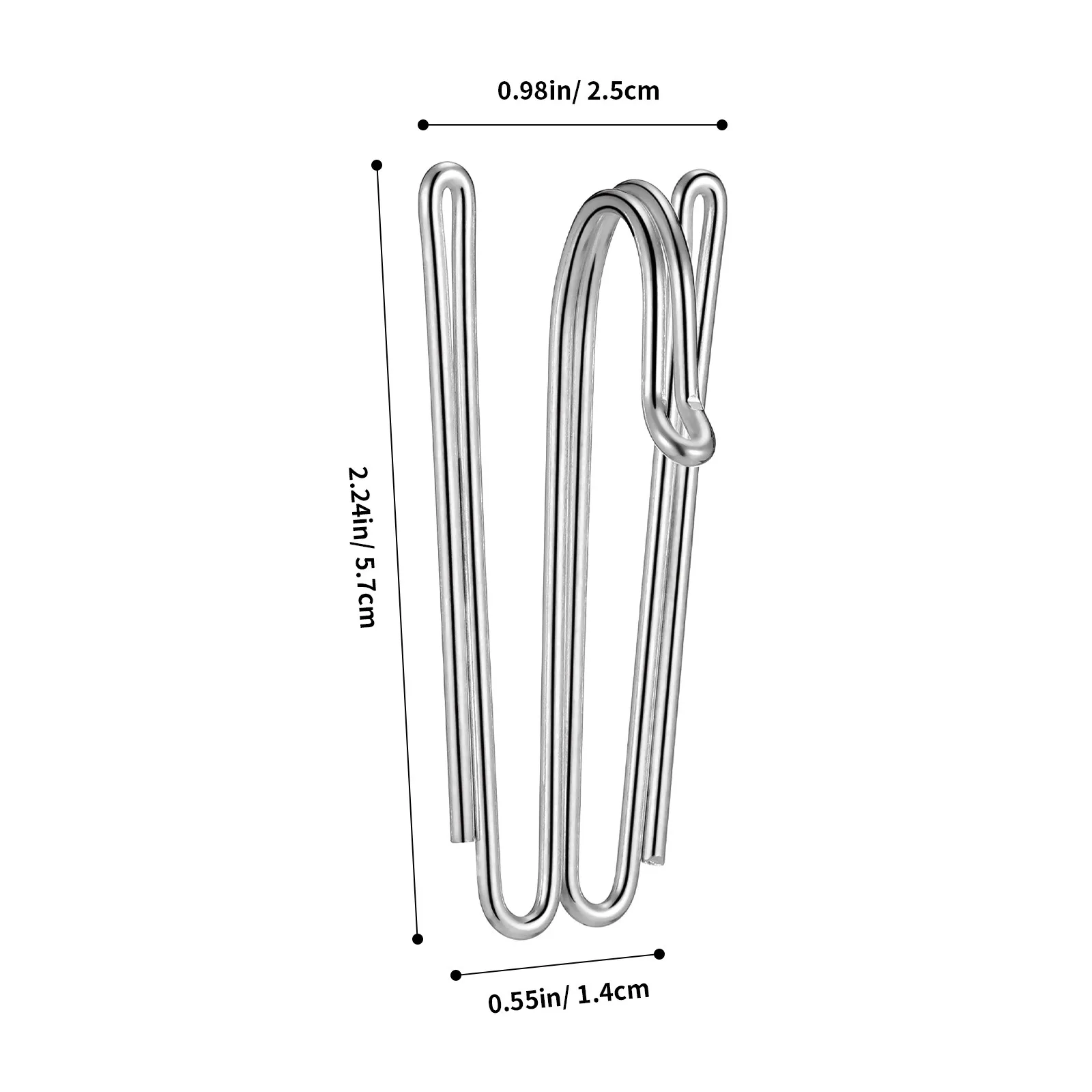 50Pcs Curtain Hooks Heavy Duty Stainless Steel Drapery Pins Window Bathroom Curtain Hangers Clips for Pleated and Traverse