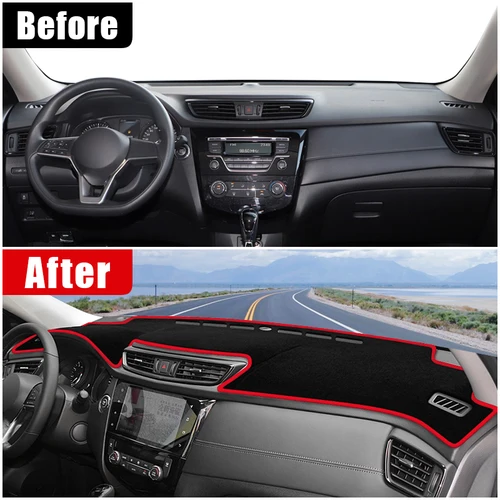 Imagen 2 del producto Para Nissan x-trail X Trail XTrail T32 2014 2015 2016 2017 2018 2019 2020 cubierta de salpicadero de coche Anti-UV alfombrillas antideslizantes Accesorios