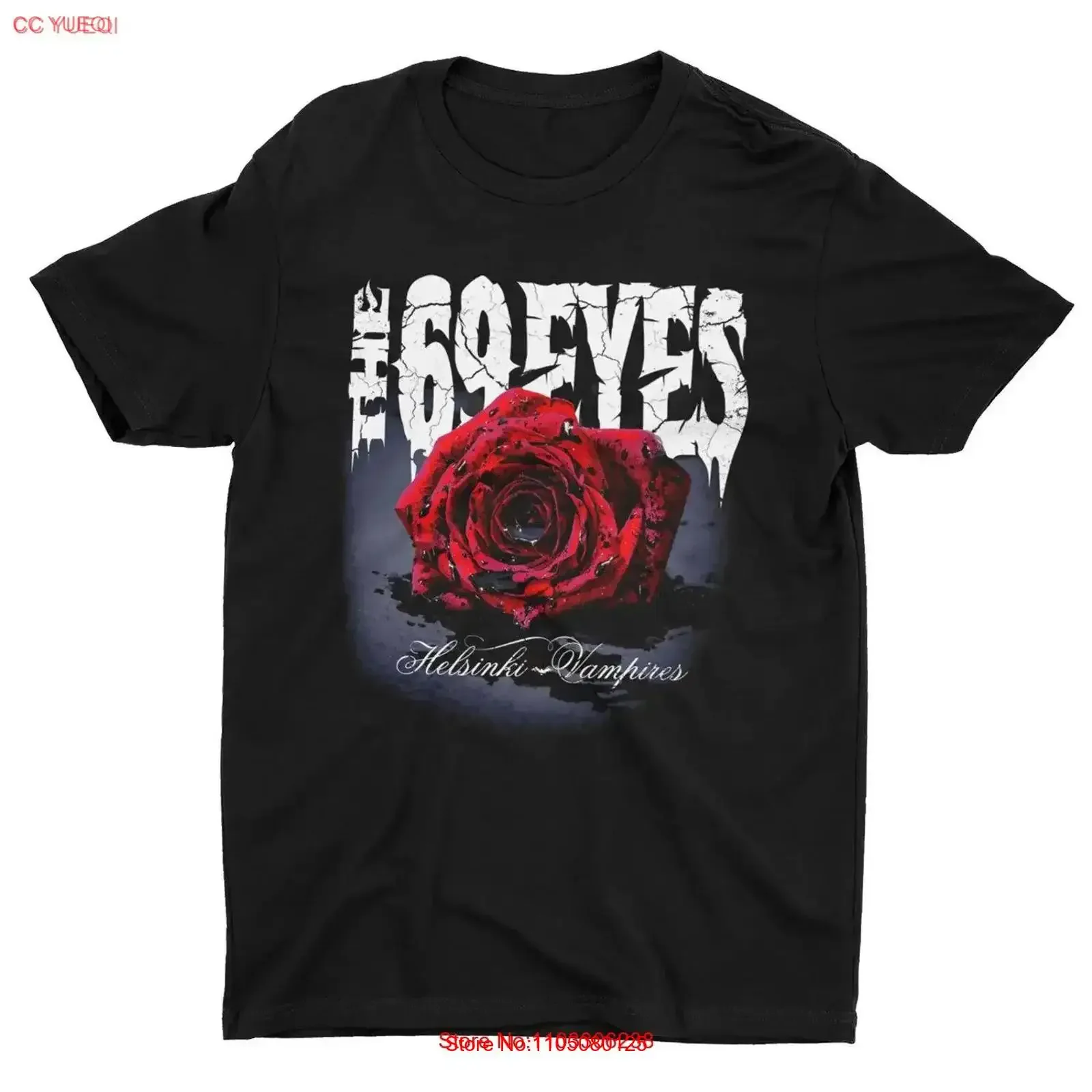 تي شيرت رجالي 69 عيون مصاص دماء هلسنكي متوسط أسود عتيق مغسول ملابس الشارع مريحة ورسومات ناعمة ممتدة للتنفس
