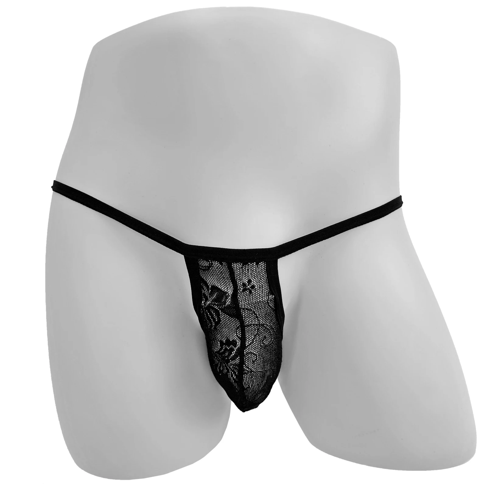 CLEVER-MENMODE Sexy Underwear Men Lace Briefs Bulge Penis Pouch Bikini See-through cueca Panties Transparent Lingerie Underpants