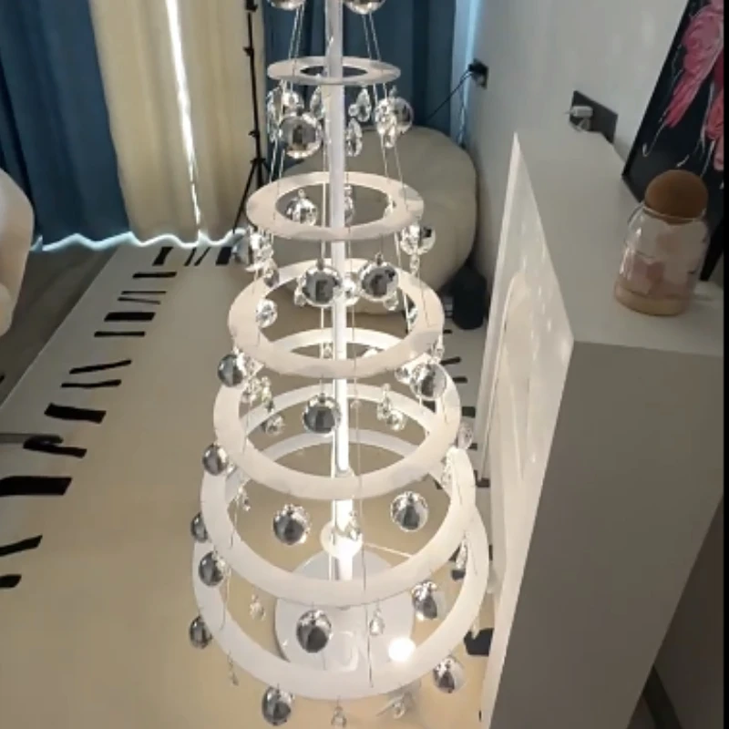 

Crystal Light-up Rotating Christmas Tree Glittering Holiday Decor for Party LED Christmas Decorations Elegant Gift for Kids