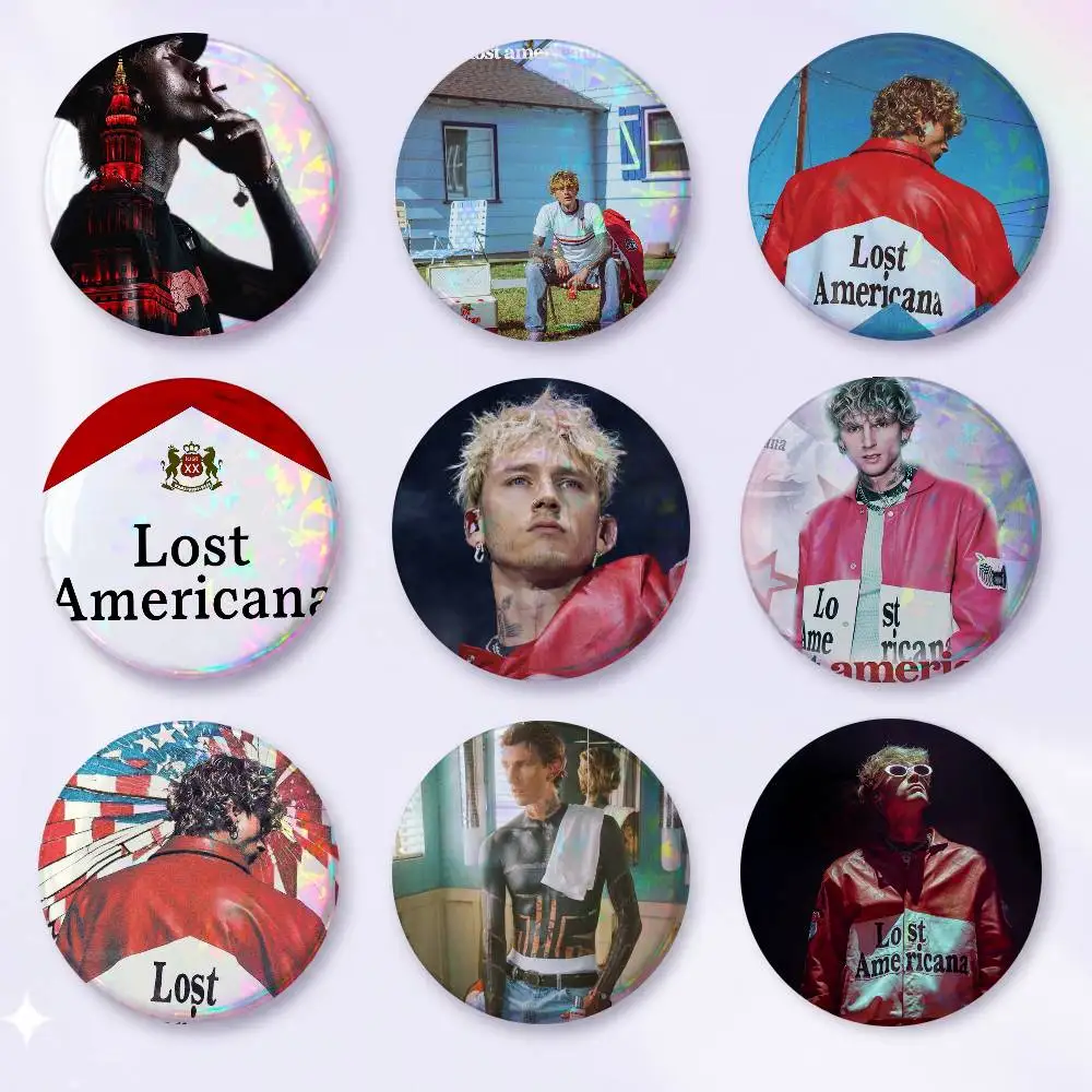 A-L-Lost-T A-Americana-A MGK Cosplay COSTUME Badge Pin Tinplate Brooch Prop Xmas Gift Birthday Gift