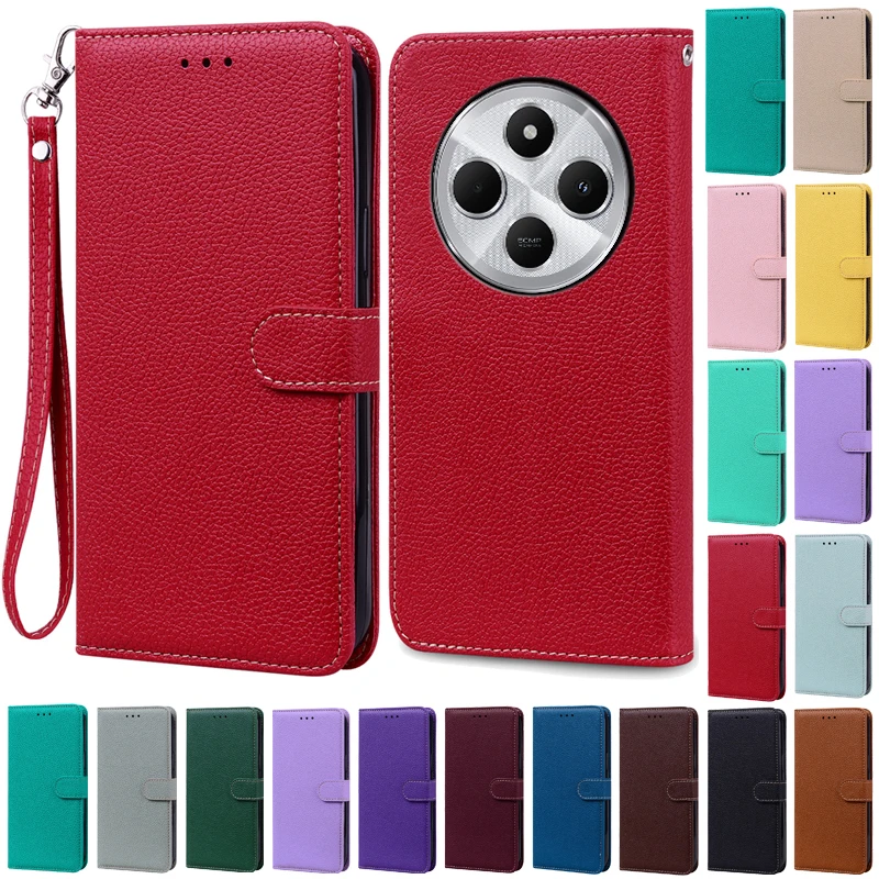 For Redmi 14C 4G Case Soft Silicone Pu Leather Wallet Flip Case For Xiaomi Redmi 14C Case Stand Book Cover For Redmi 14 C Fundas