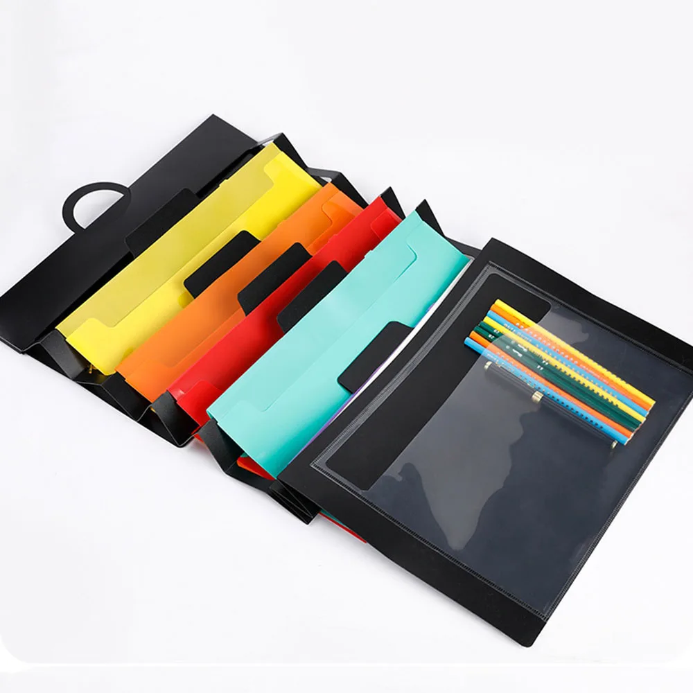 

Stationery Organizer Advanced Color Storage Album Student Multi Functional Folder Plastic Hanging Organ Folder For Students File