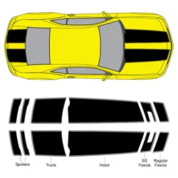 3M Bumblebee Racing Stripes for Chevy Camaro 2010 2011 2012 2013 RS SS