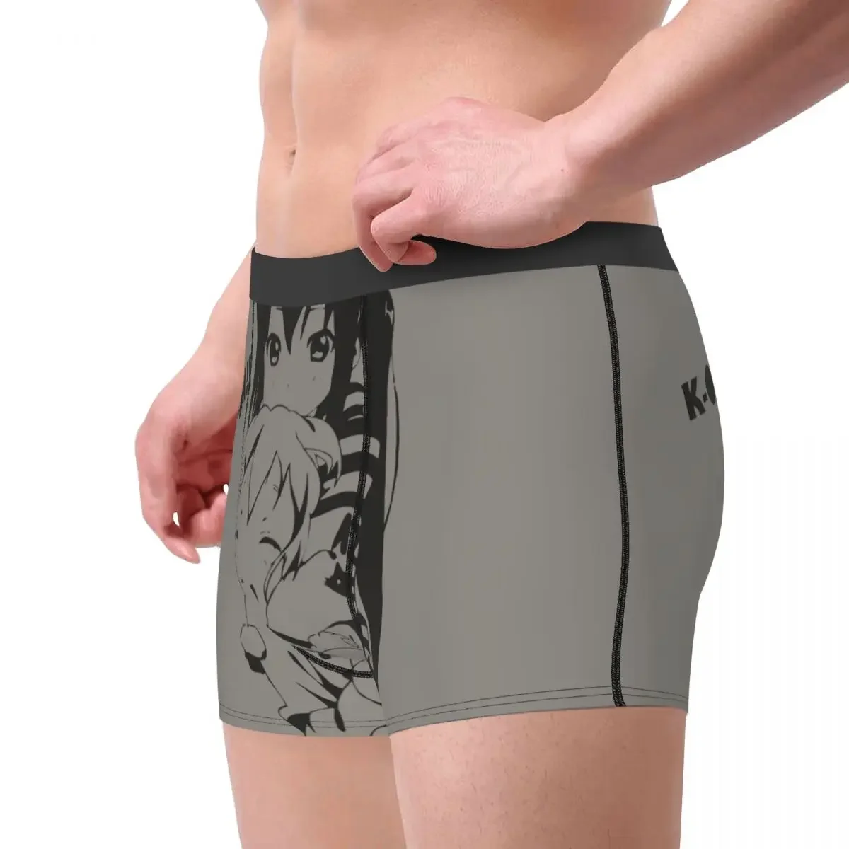 Novelty Boxer Shorts Panties Briefs Men K-On Azusa & Yui Underwear Japan Music Anime Soft Underpants for Male Plus Size