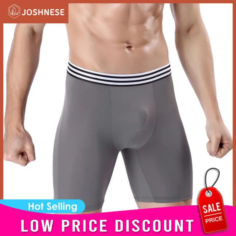 Sports Long Pants Comfortable Long Style Flat Angle Anti-wear Legs Sports Underwear Running Underwear Fashion Long Sports Shorts