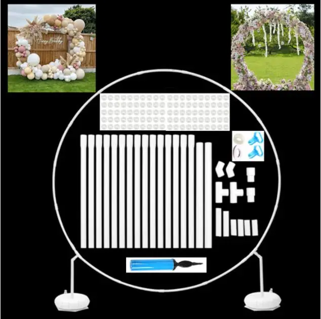 

Circle Wedding Arch With Stand Balloon Arch Holder Birthday Party Decoration Kids Baby Shower Wedding Balloon Column Accessories