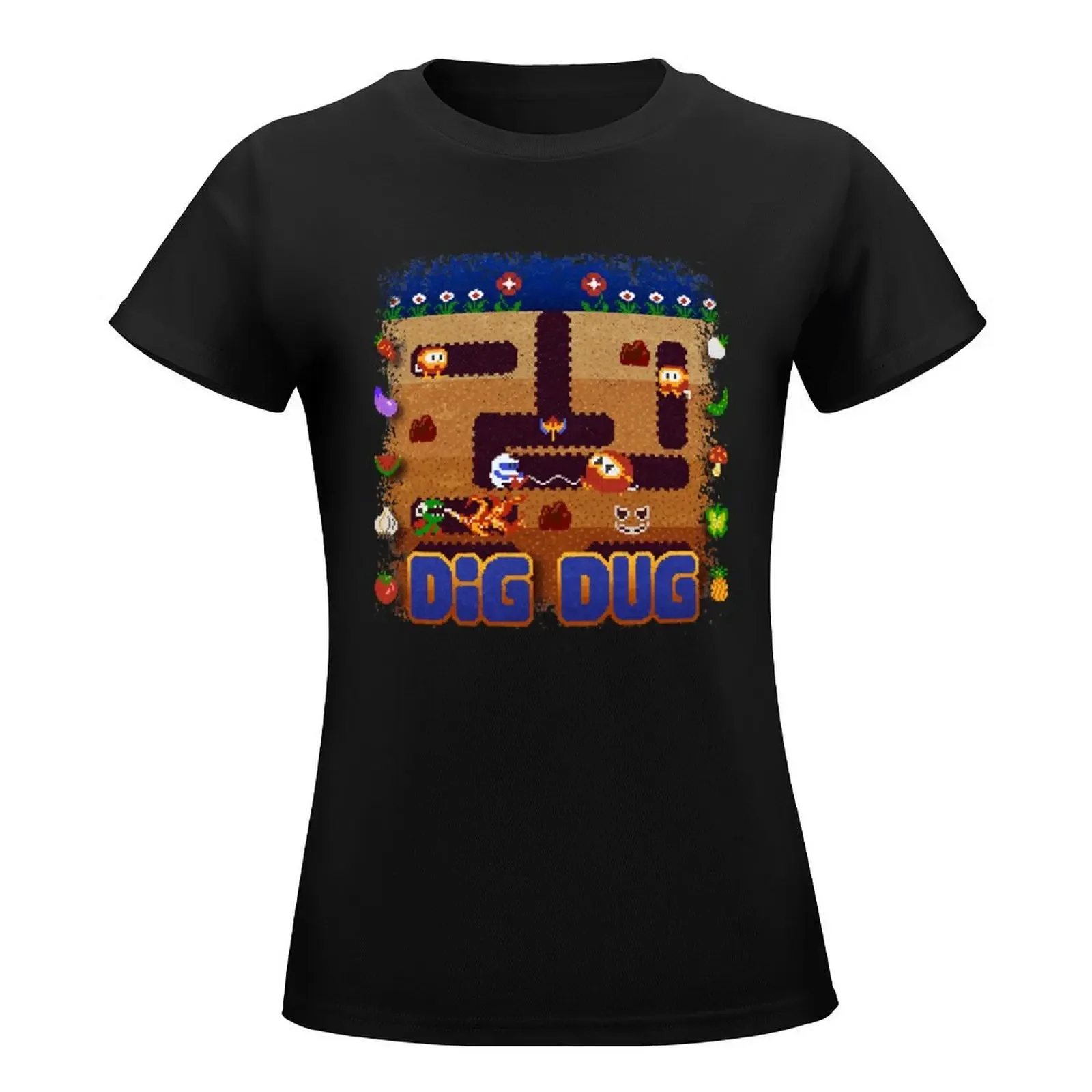 Dig DDPComputer Gaming Vintage Style T-shirt pour femme, vêtements mignons, esthétique, médicaments mignons, anniversaire, fille