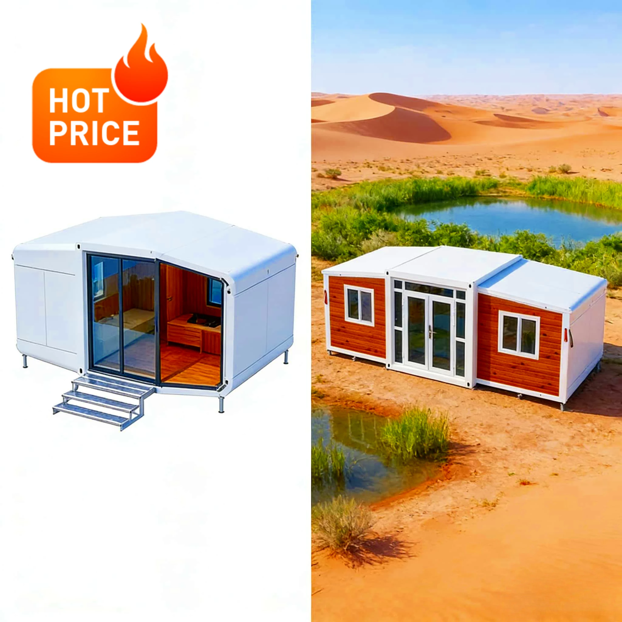 20Ft 30Ft 40Ft Ready Made Shipping Mobile Prefab 2 3 4 5 Bedroom Expandable Container House For Sale Prefabricated Tiny Home