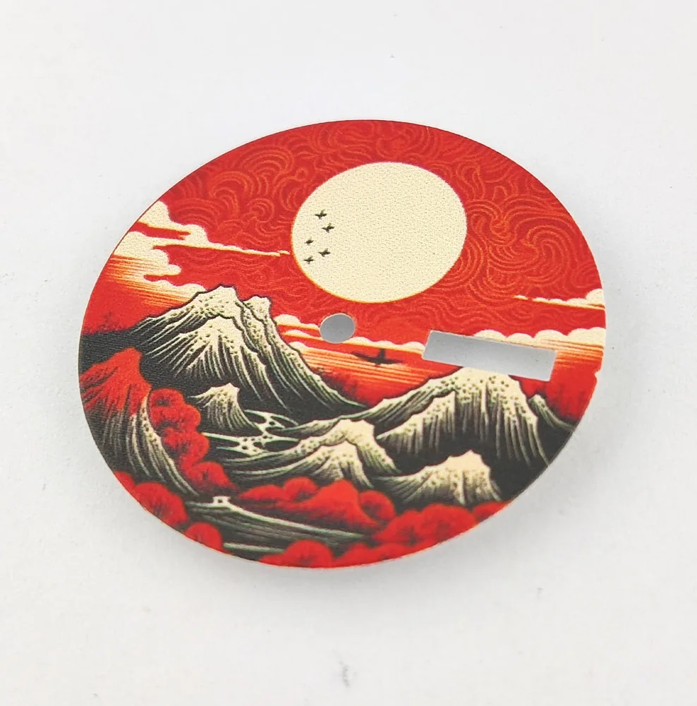 NH35 Dial 28.5mm Dial Red Sunset Series Dial NH36 Dial High-Quality Dial Suitable For NH35/36 4R6R7S Movement Custom LOGO