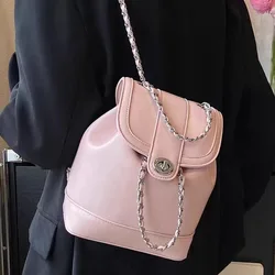 Graceful Backpack Bag Women 2023 New Trendy Spring And Summer Chain Bucket Travel Bag Bolsos Mujeres Large Capacity Backpack