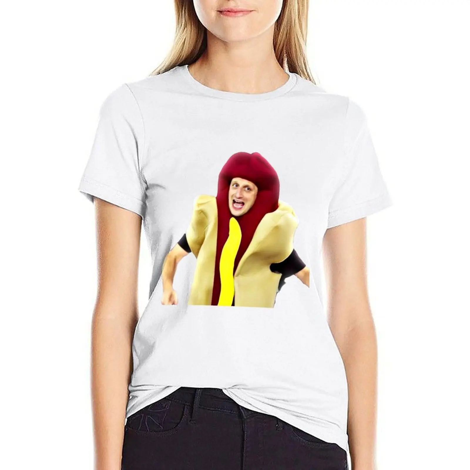 

I think you should leave hotdog T-shirt tees anime clothes t-shirts for Women graphic tees funny