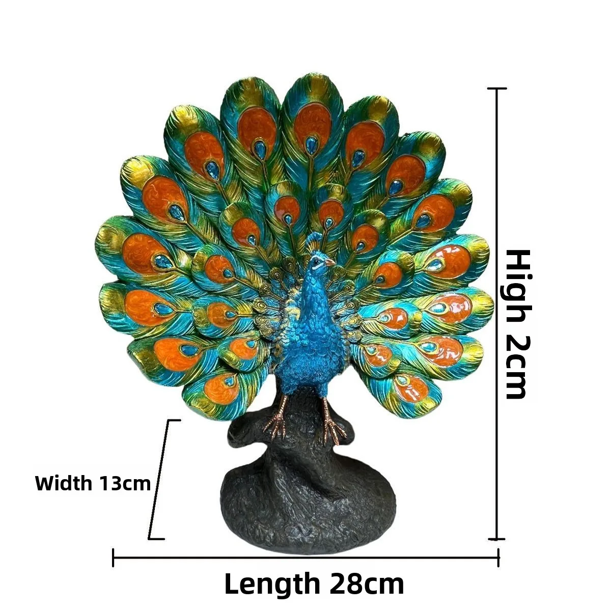 Light‑Luxury Peacock Art Ornament Home Decor Sculpture For Living Room Study Office Tabletop Spring Festival Collectible Gift