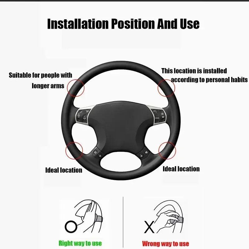 1Pcs Car Steering Wheel Booster Ball 360 Spinner Handle For Mercedes Benz C117 C260 E300 W164 W211 GLS GLC Emblem Accessories