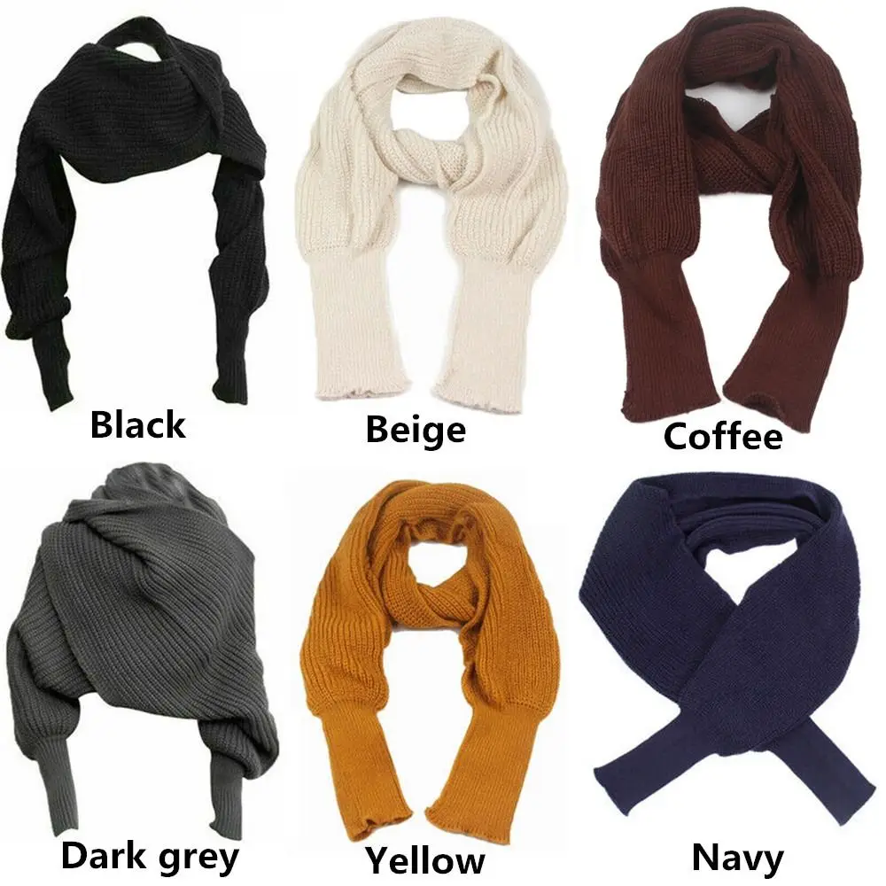 Women Soft Neckerchief Warm Knitted Scarf Sweater Tops Shawl Neck Warmer