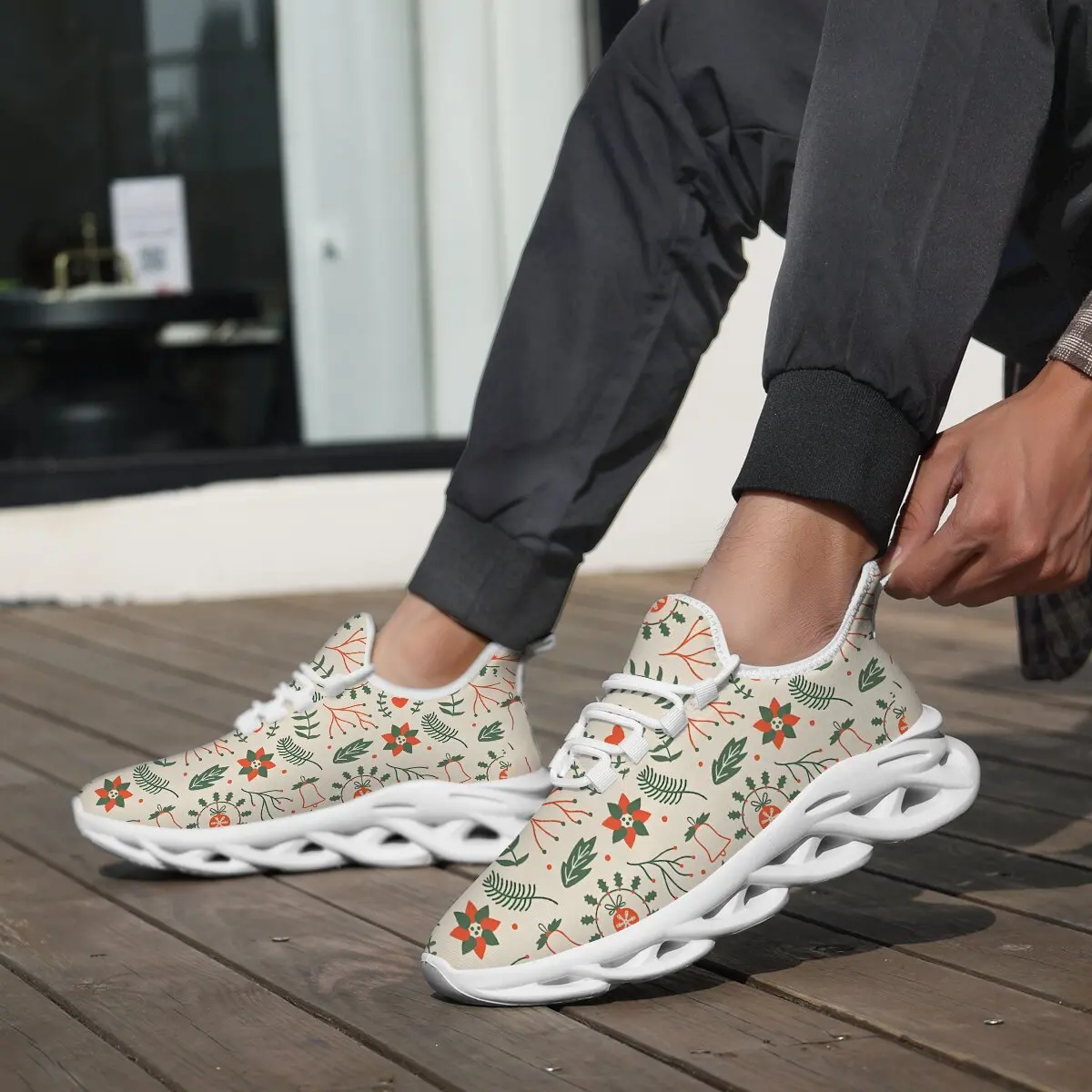 

Рождественские мужские кроссовки, легкие кроссовки для женщин, удобные прогулочные повседневные спортивные кроссовки, обувь