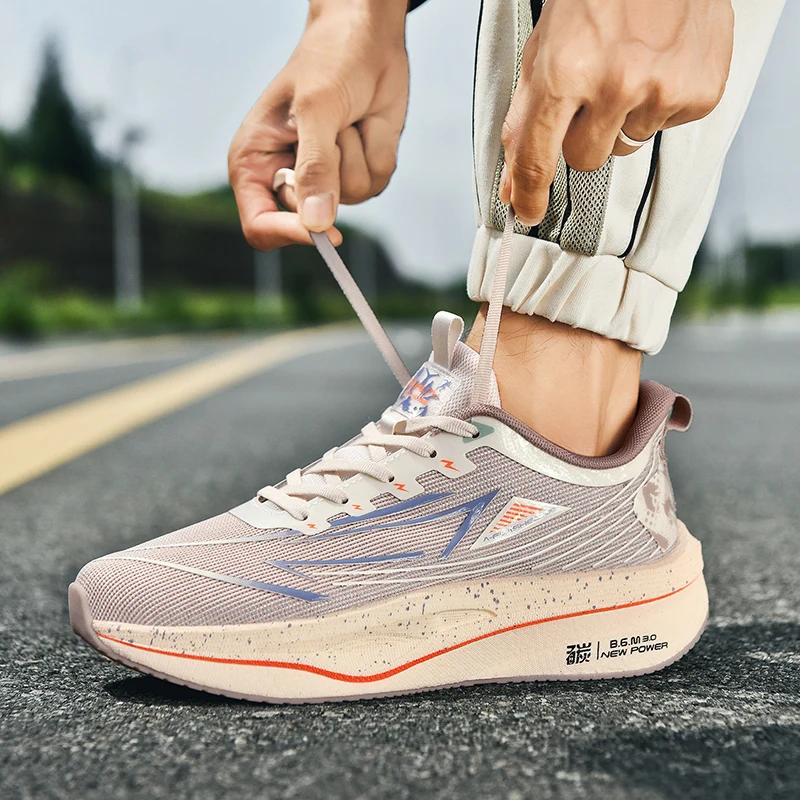 

2025Новая удобная дышащая повседневная весенняя спортивная повседневная обувь с карбоновой пластиной, мужские кроссовки, высококачественная спортивная обувь