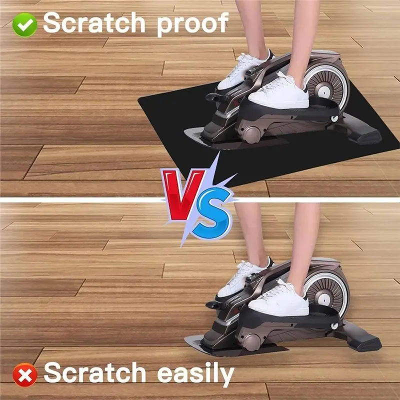 A79E-Premium Silicone Non-Slip Mat For Elliptical Machines & Leg Exercisers - Protects Floors, Enhances Stability (60X55cm)