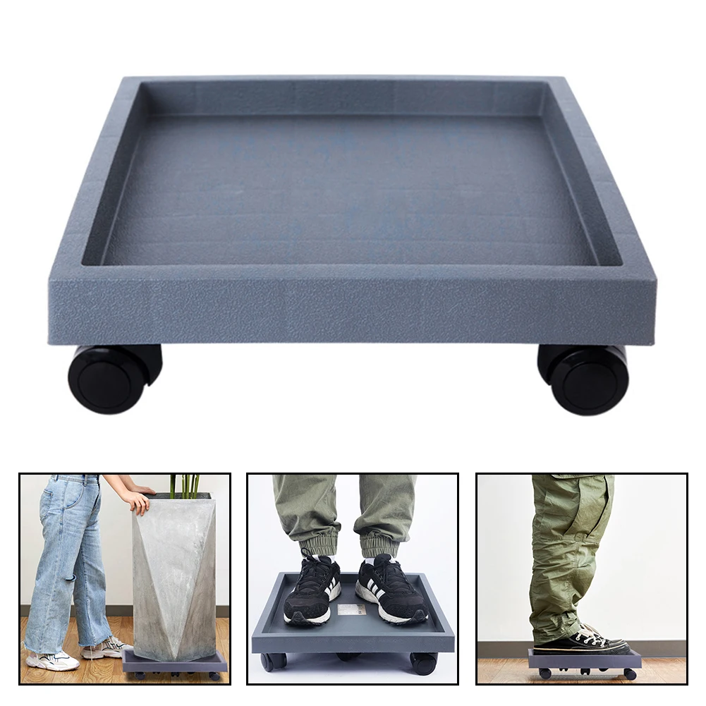 Flower Pot Mover Plant Trolley Pot Tray With Wheels Rolling Plant Stand For Potted Trees Outside Potted Plants Gardening