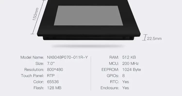 Nextion NX8048P070-011R-Y Intelligent 7.0 inch Touch Screen TFT HMI LCD Display