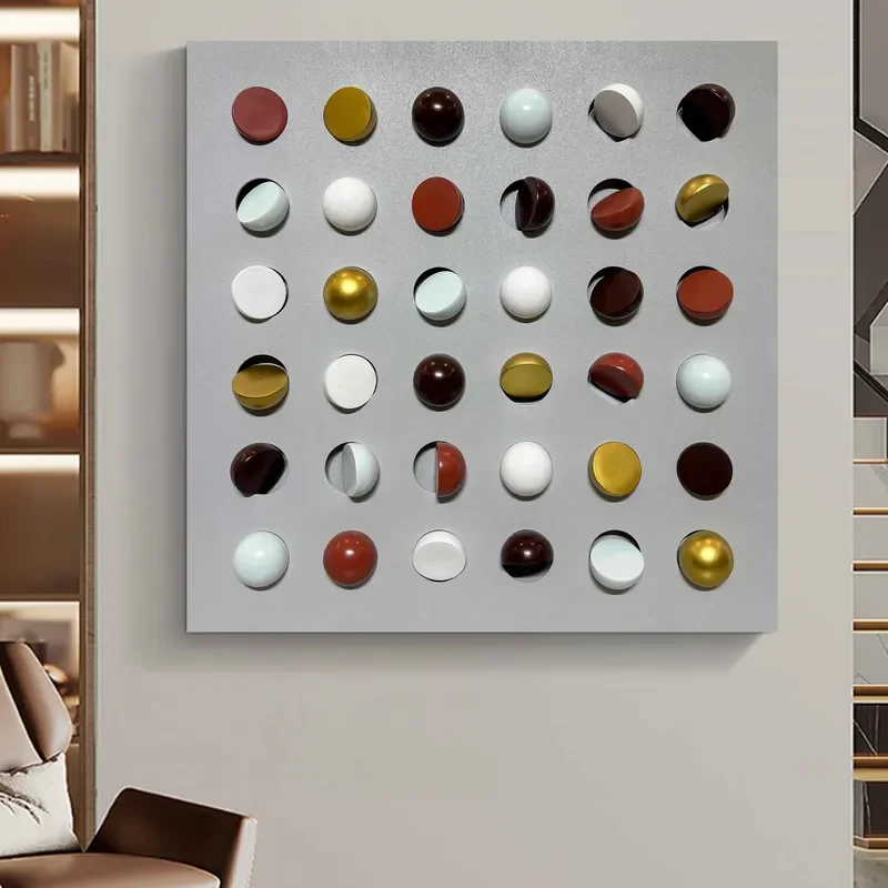 Abstract Colorful Wood Carving Decorative Painting Simple Modern Abstract Wall Art New Trendy Modern Art Hanging Paintings