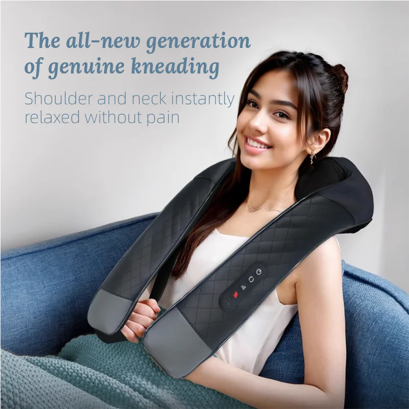 Intelligent 15-Minute Timing Kneading Hot Compress Shoulder Massage Shawl - Neck Shoulder Massage Device
