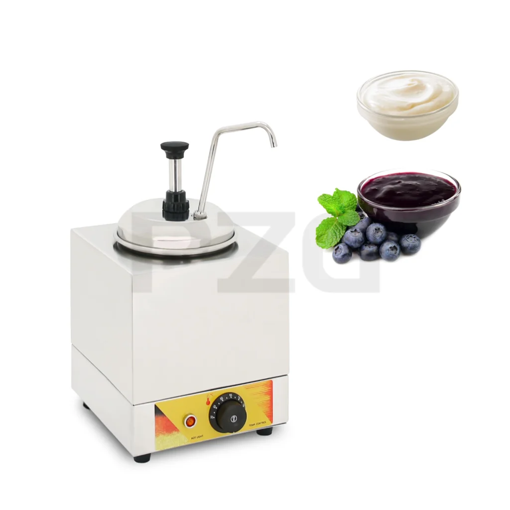 2L Electric Heating Chocolate Melting Pots Single Cylinder Chocolate Melter Stainless Steel Sauce Dispenser With Thermostat