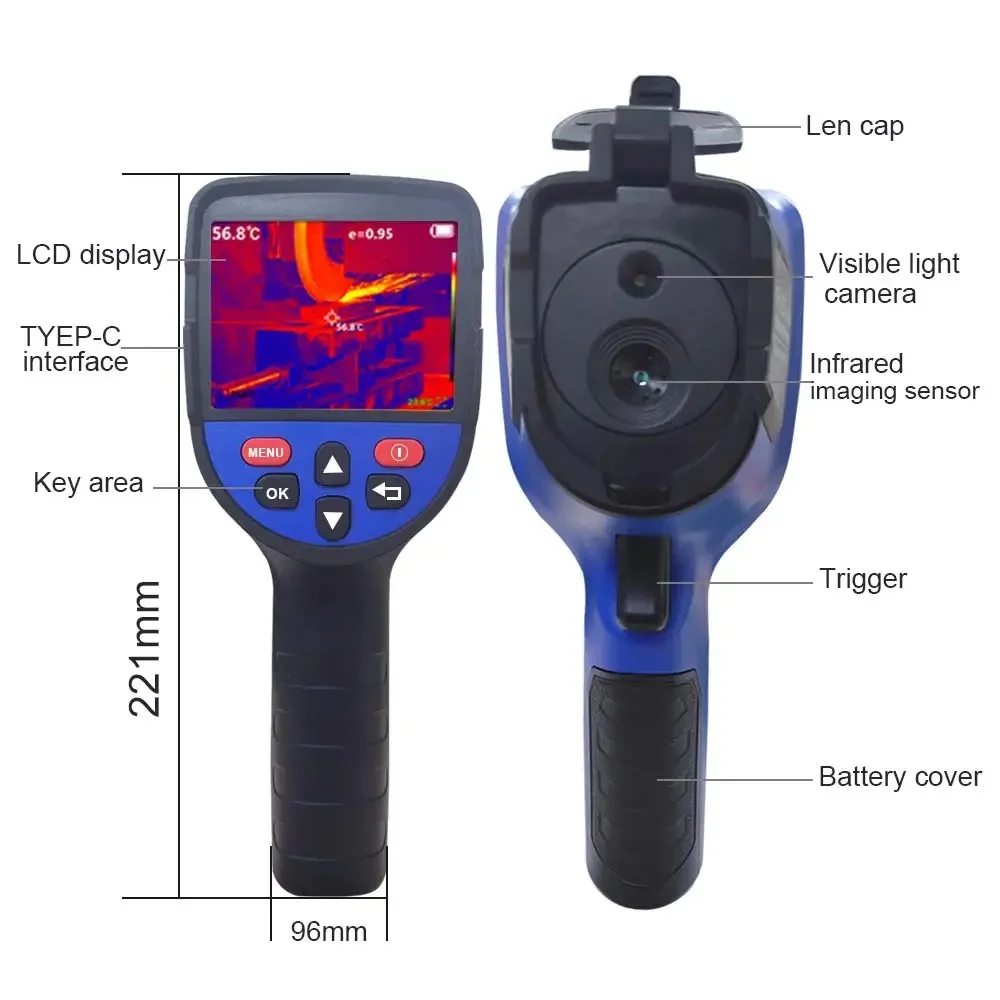 

400 Degrees Celsius Thermal Camera Infrared Thermal Imaging IP65 Thermal Imaging Camera For Pipeline Floor Heating Inspection