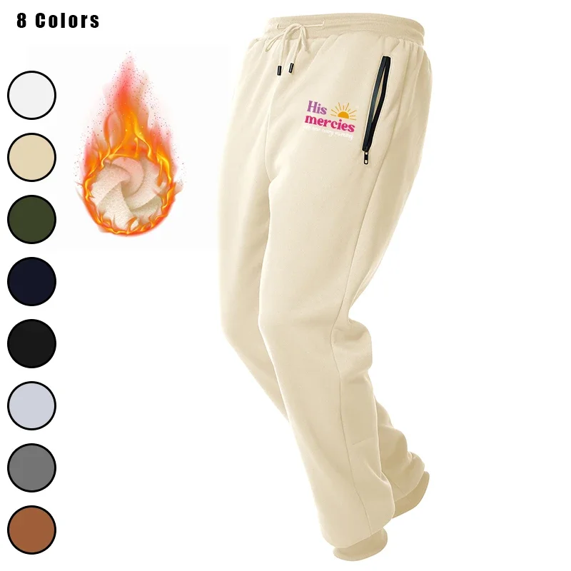 

Мужские флисовые спортивные штаны для тренировок, активные спортивные штаны для бега с карманом на молнии и шнурком