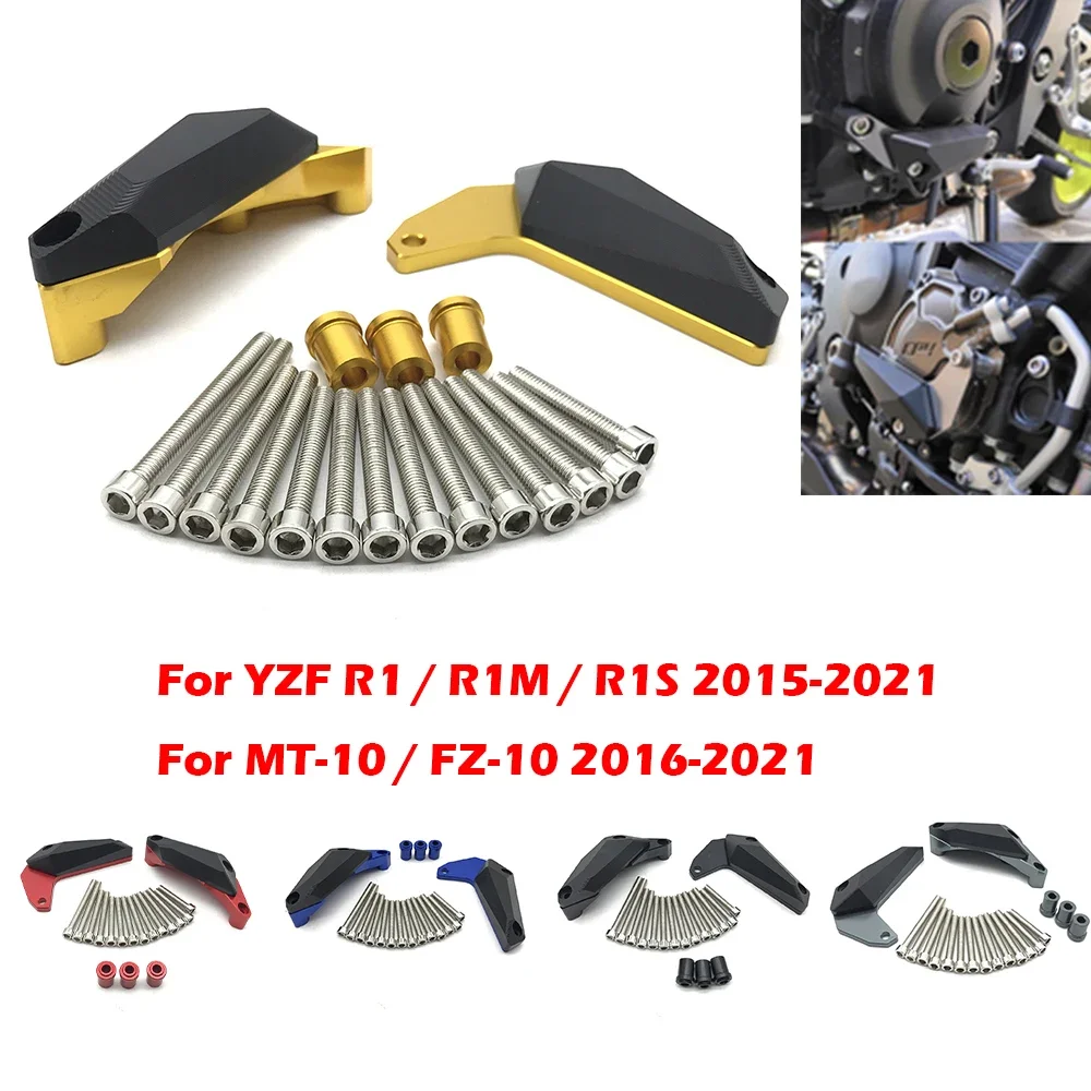 

For YAMAHA YZF R1 M S R1M R1S 2015-2021 Motorcycle Engine Stator Case Cover Guard Crash Pad Frame Sliders MT-10 FZ-10 MT10 FZ10