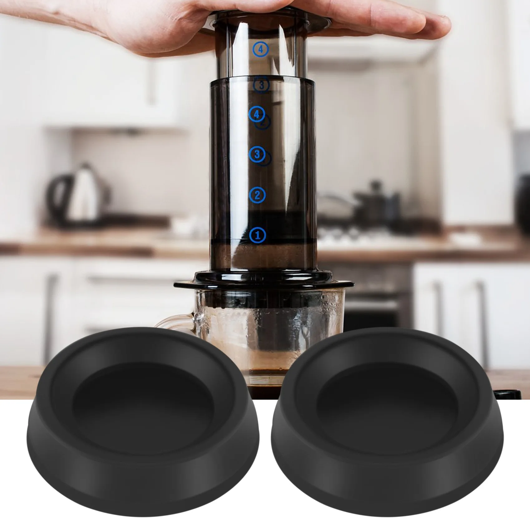 ลูกสูบซีลยางสําหรับใช้ใน Aeropress อะไหล่เครื่องชงกาแฟ Plunger End ปะเก็น Aerobie (Pack of 2) # เอบีพีพีพี