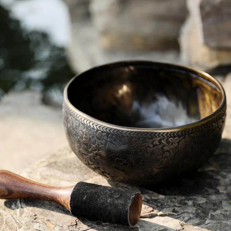 Original Nepal Singing Bowls Handmade Copper Bowls Sound Health Percussion Spiritual Musical Instrument Meditation and Yoga