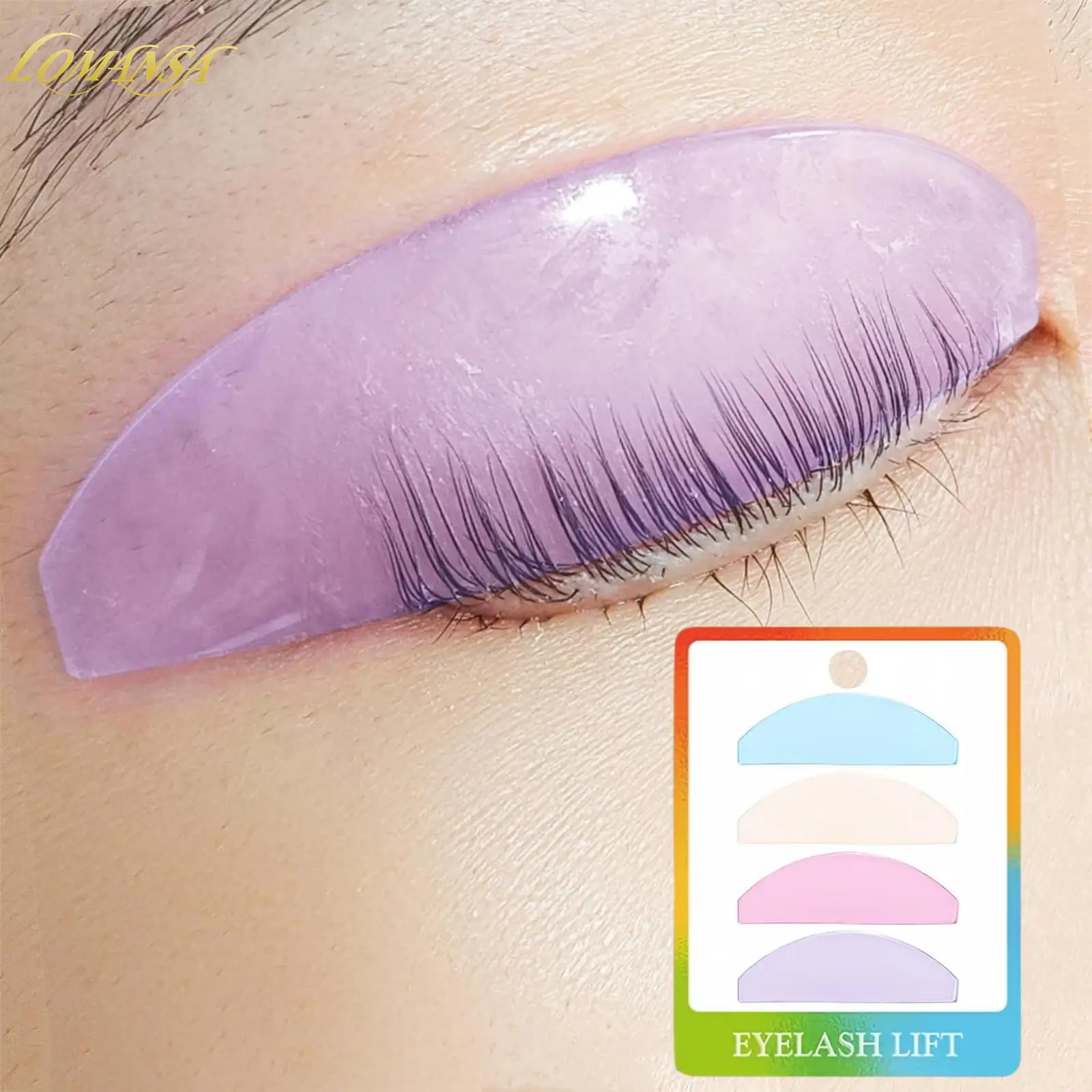 Lomansa 4 Stuks Siliconen Lash Lift Staven Nr 1 Krul Wimper Perm Geen Lijm Zelfklevende Lash Lift Pads Zachte Wimper Liftong Tool