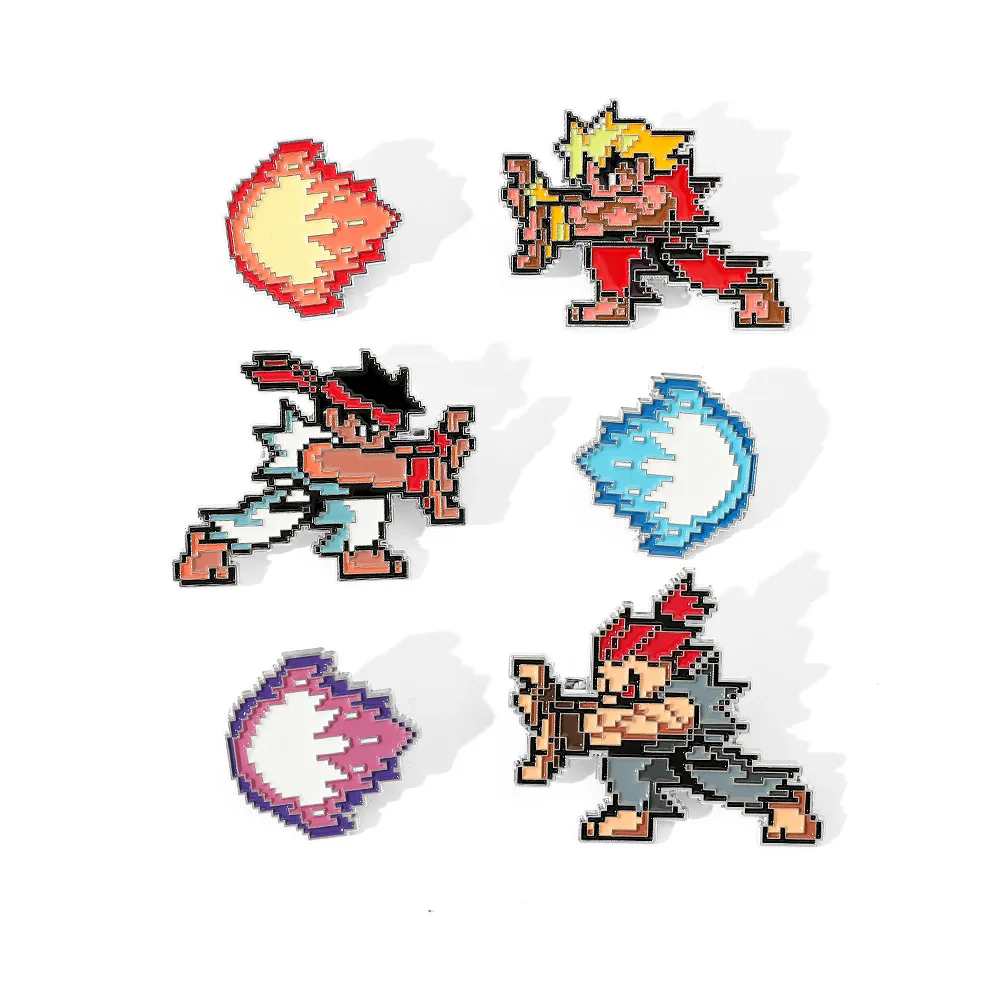 

1 Set Japanese Cartoon Game Characters Metal Badges Street Tyrants Alloy Brooches Accessories Brooches Clothes Bags Decorations