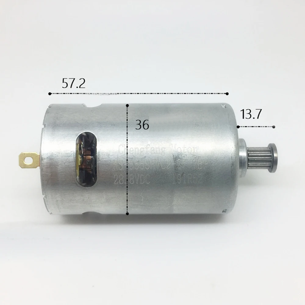 555 DC Carbon Brush Motor Front Ball Bearing Sweeping Robot Motor 8838 RPM 28.8V 100mA 5 Pole Inner Rotor Carbon Brush Motor