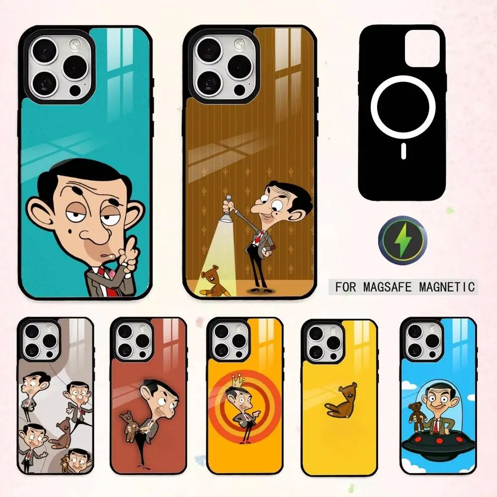 

Funny M-Mr B- BeanS Phone Case For iPhone17,16,15,14,13,12,11 Plus,Pro Max Magnetic For Magsafe Wireless Charging