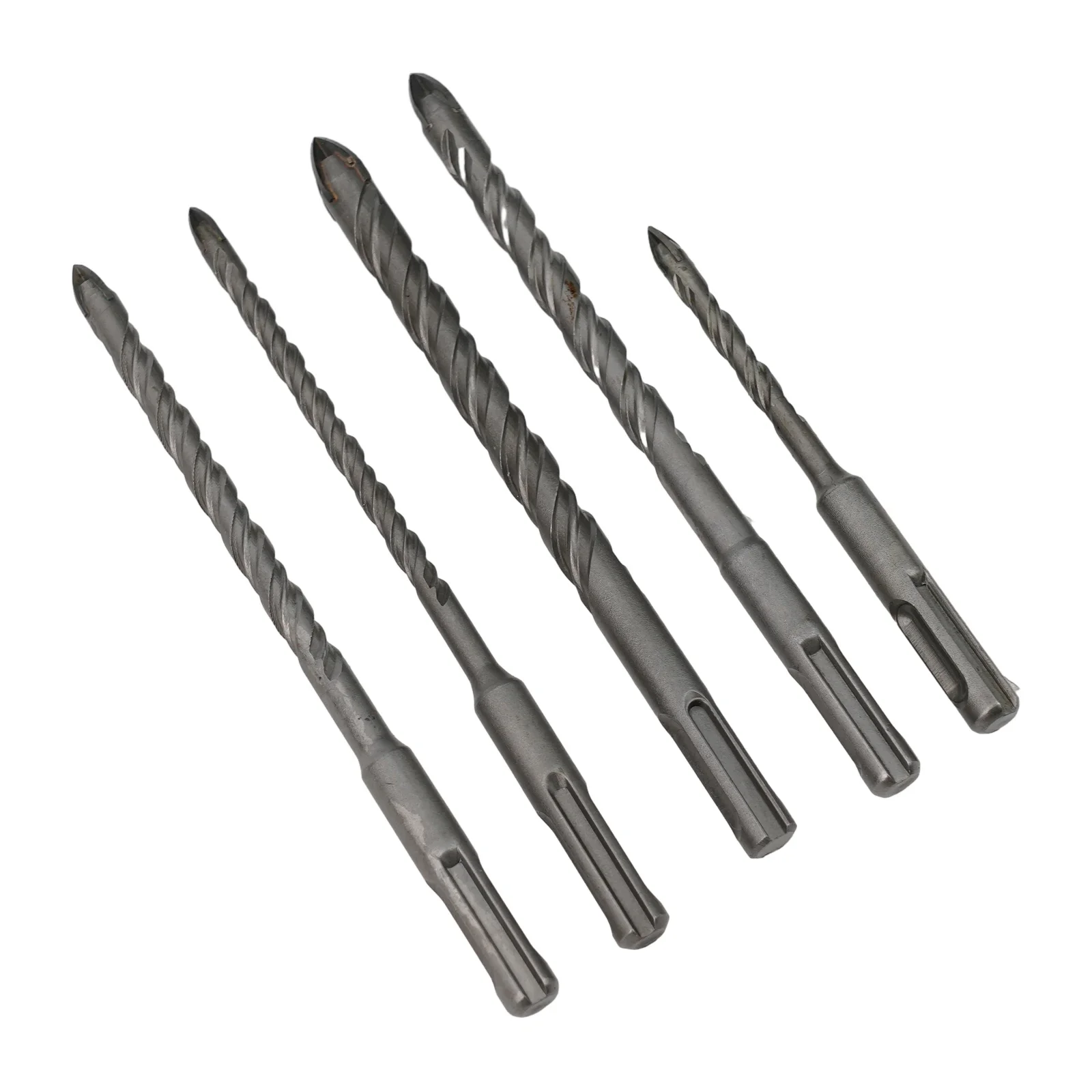 Mata bor ubin porselen, 5 buah Set mata bor pegangan untuk keramik granit ubin batu kayu plastik onkret Dinding