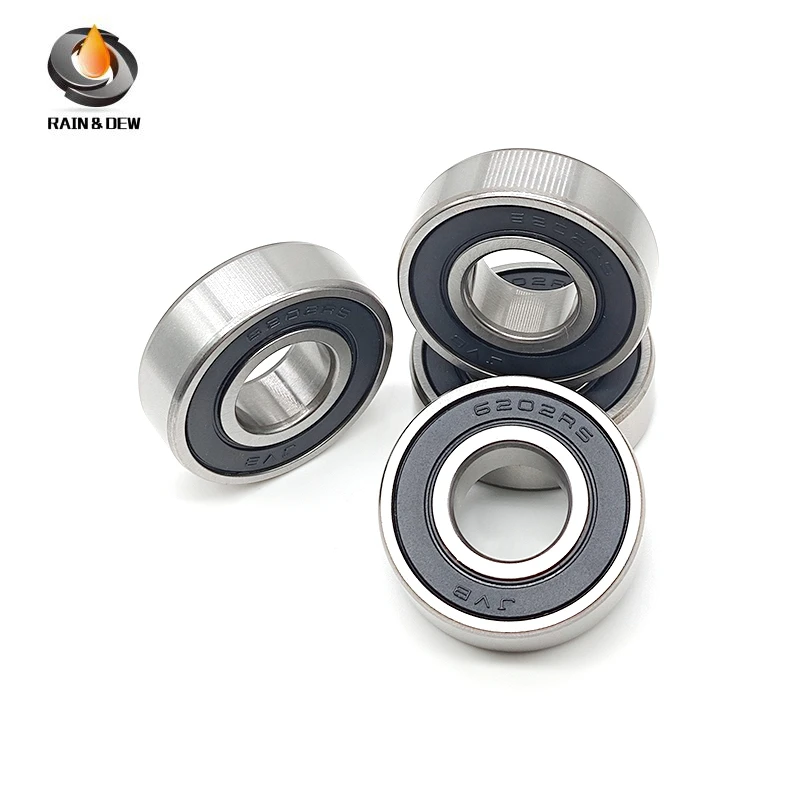 2PCS 6202RS/ZZ 15X35X11,  625RS/ZZ 5x16x5,  6200RS/ZZ 10x30x9 Bearing ABEC-7 Deep Groove 6202 2RS Ball Bearings EMQ Quality