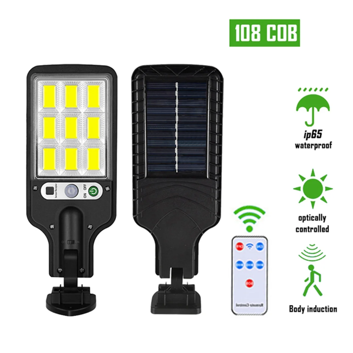 Solar Street Lamp Human Body Infrared Light Control Induction Lamp Waterproof Grade