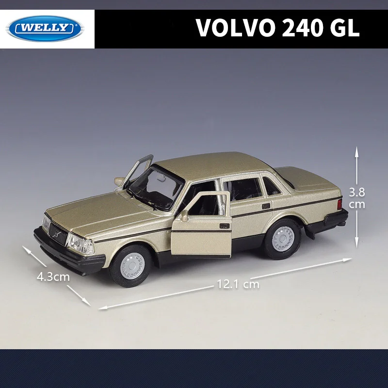 WELLY 1:36 VOLVO 240 GL Alloy Car Model Diecasts Metal Toy Classic Vehicles Car Model High Simulation Collection Childrens Gifts