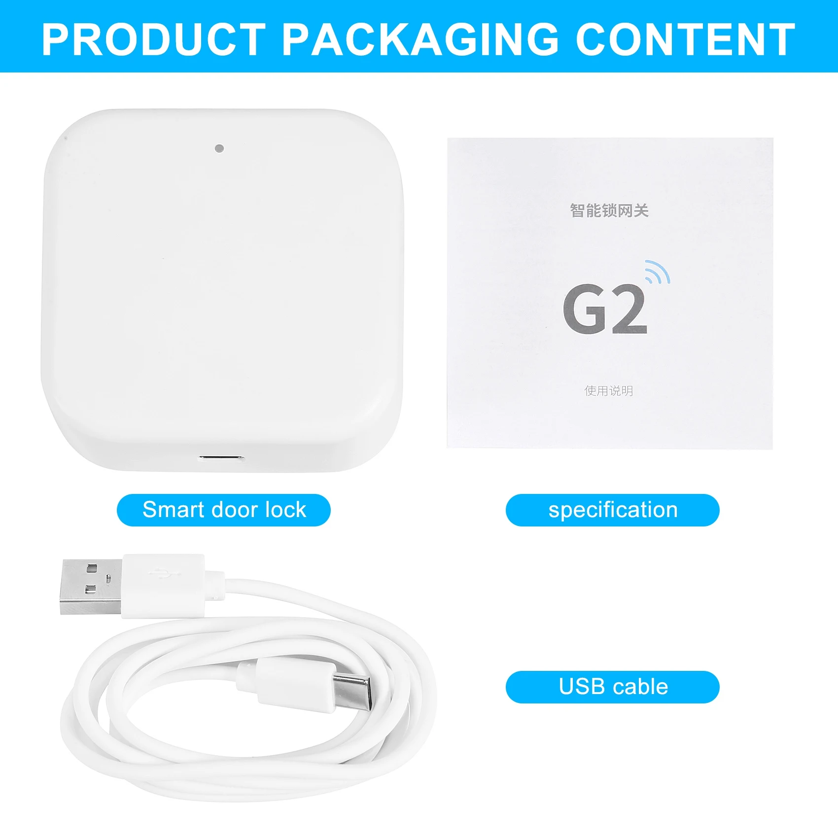 

Bluetooth Wifi Gateway Fingerprint Password Smart Electronic Door Lock Home Bridge Ttlock App Control Gateway Hub-TCES
