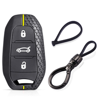 Silicone Key Cover Key Case Car Keychain Fob For Peugeot 3008 307 308 207 208 407 508 206 2008 301 5008 For Citroen C2 C3 C4 C5