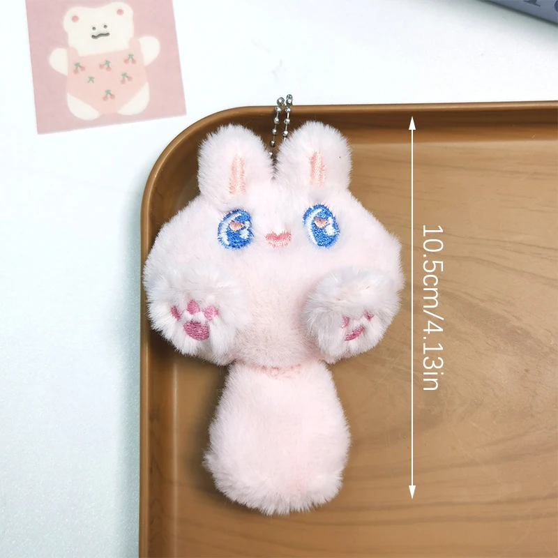 Jouet en peluche pour petit chat, pendentif chaton de dessin animé, porte-clés en peluche douce, anneau de clé de voiture, décor de sac à dos, mignon