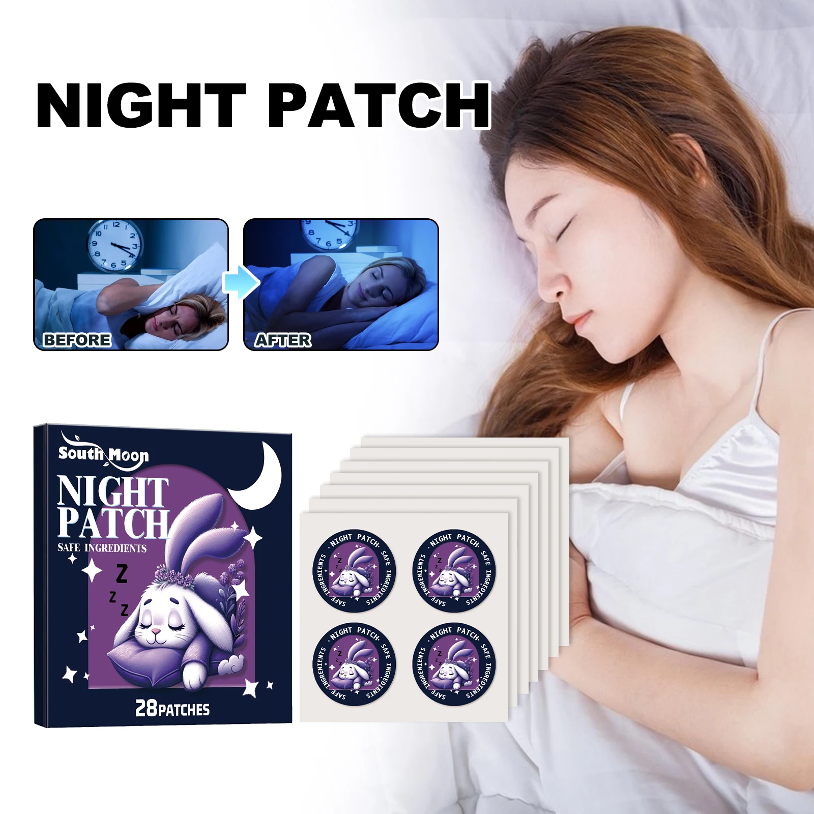 

Deep Asleep Patch Relieve Insomnia Anxiety Soothing Neurasthenia Decompression Improve Sleeping Problem Relax Sleep Aid Sticker