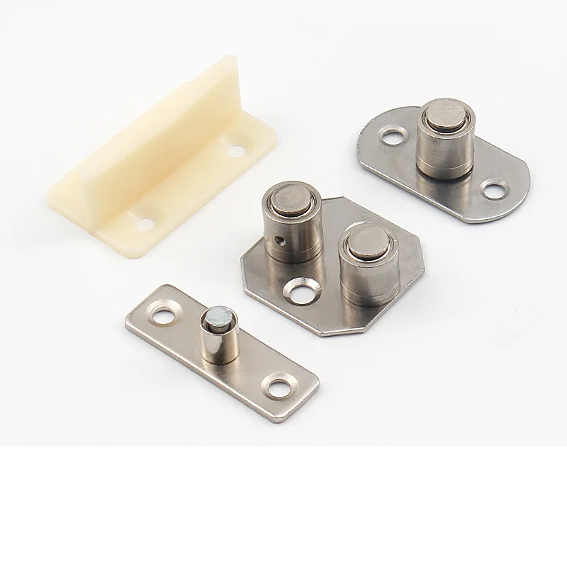 

Stainless Steel Folding Sliding Door Positioner Wooden Door Lower Guide Wheel Pulley Push Pull Gate Swing Stopper