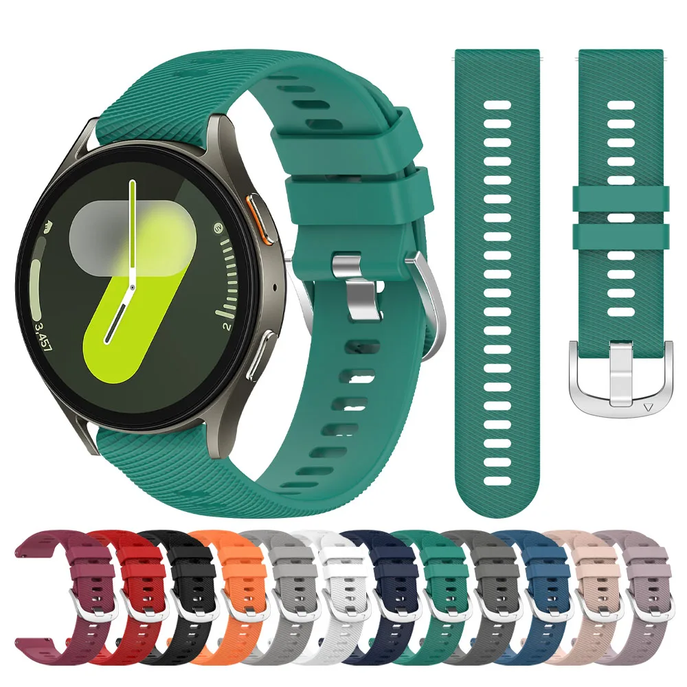 Correa de silicona para Samsung Galaxy Watch7/6/5 Pro 44 40mm 6 4 Classic 47 43mm Gear S3 S3 banda de goma 20mm 22mm pulsera